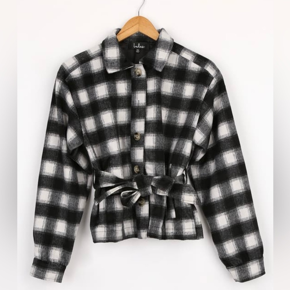 Misty Days Black and White Plaid Jacket from Lulu’s